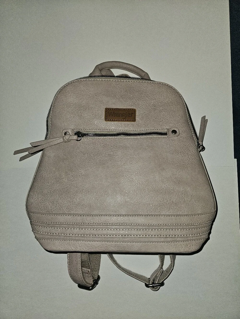 Wrangler Women's Taupe Faux-Leather Backpack